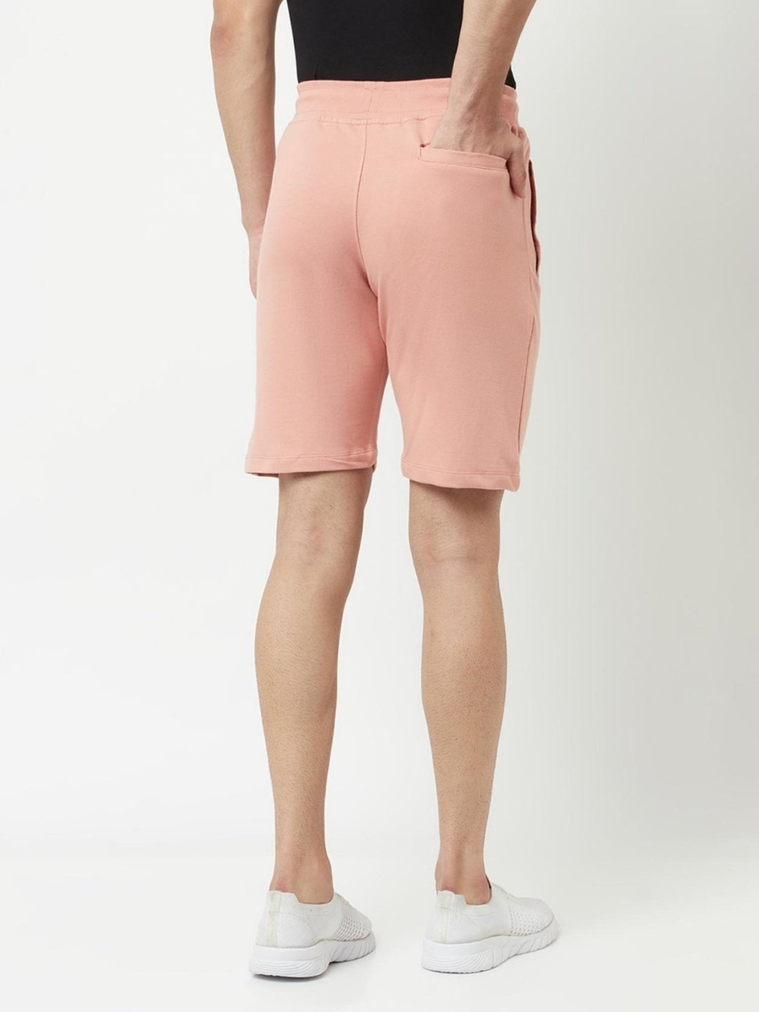 The Daily Outfits Orange Cotton Regular Fit Shorts