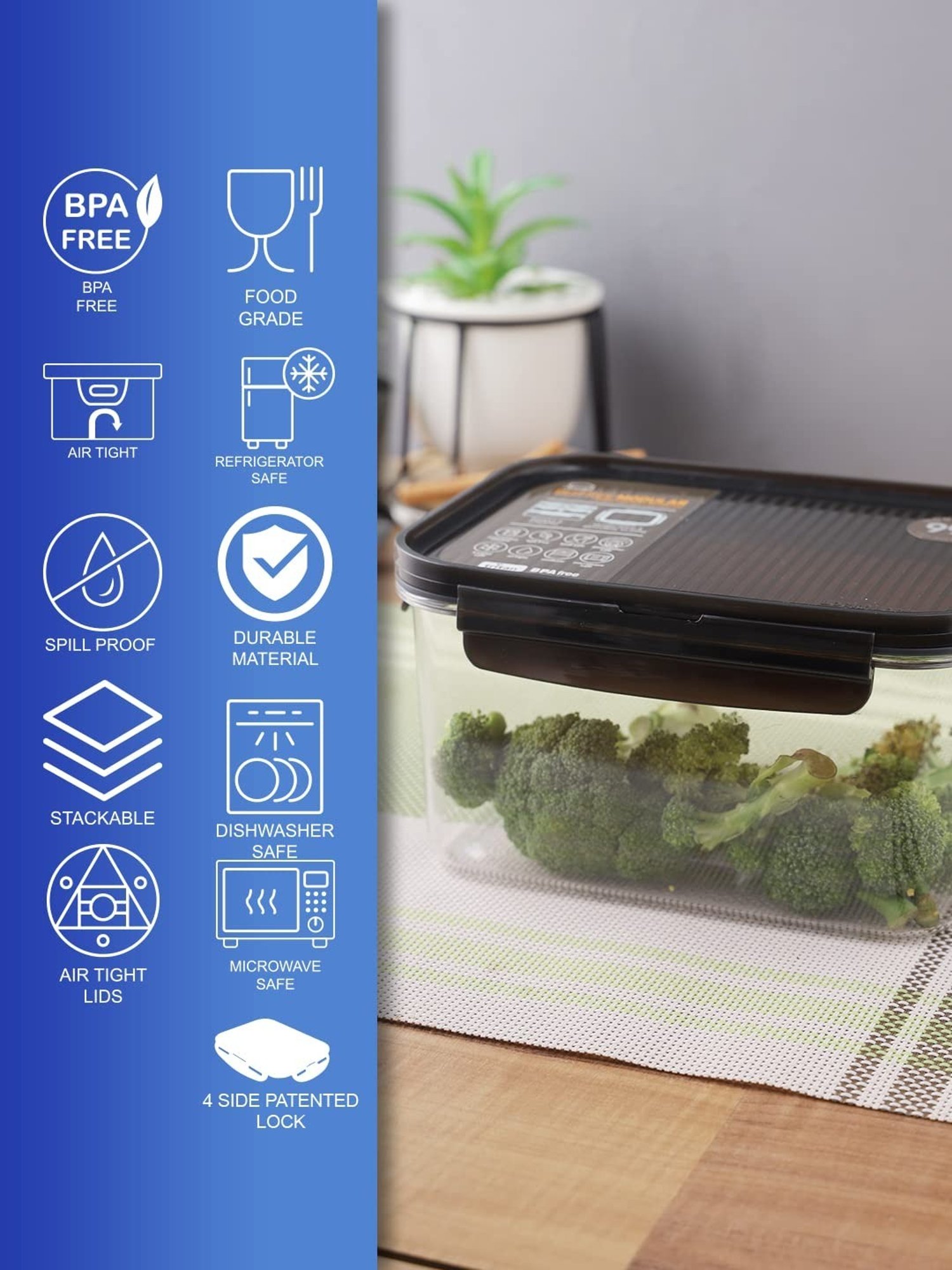 Lock & Lock White Tritan Container - 1.5 Liters