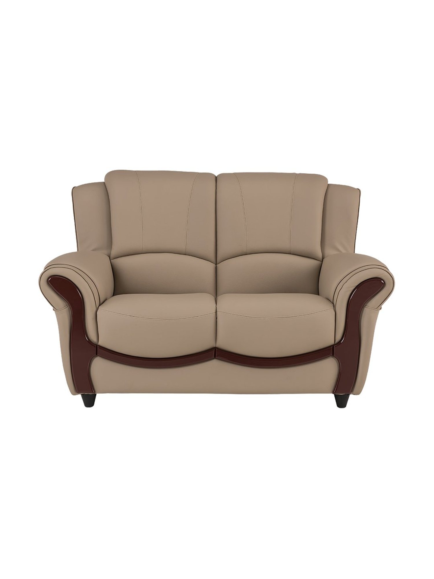 Durian Blos Brown Premium Leatherette 2 Seater Sofa