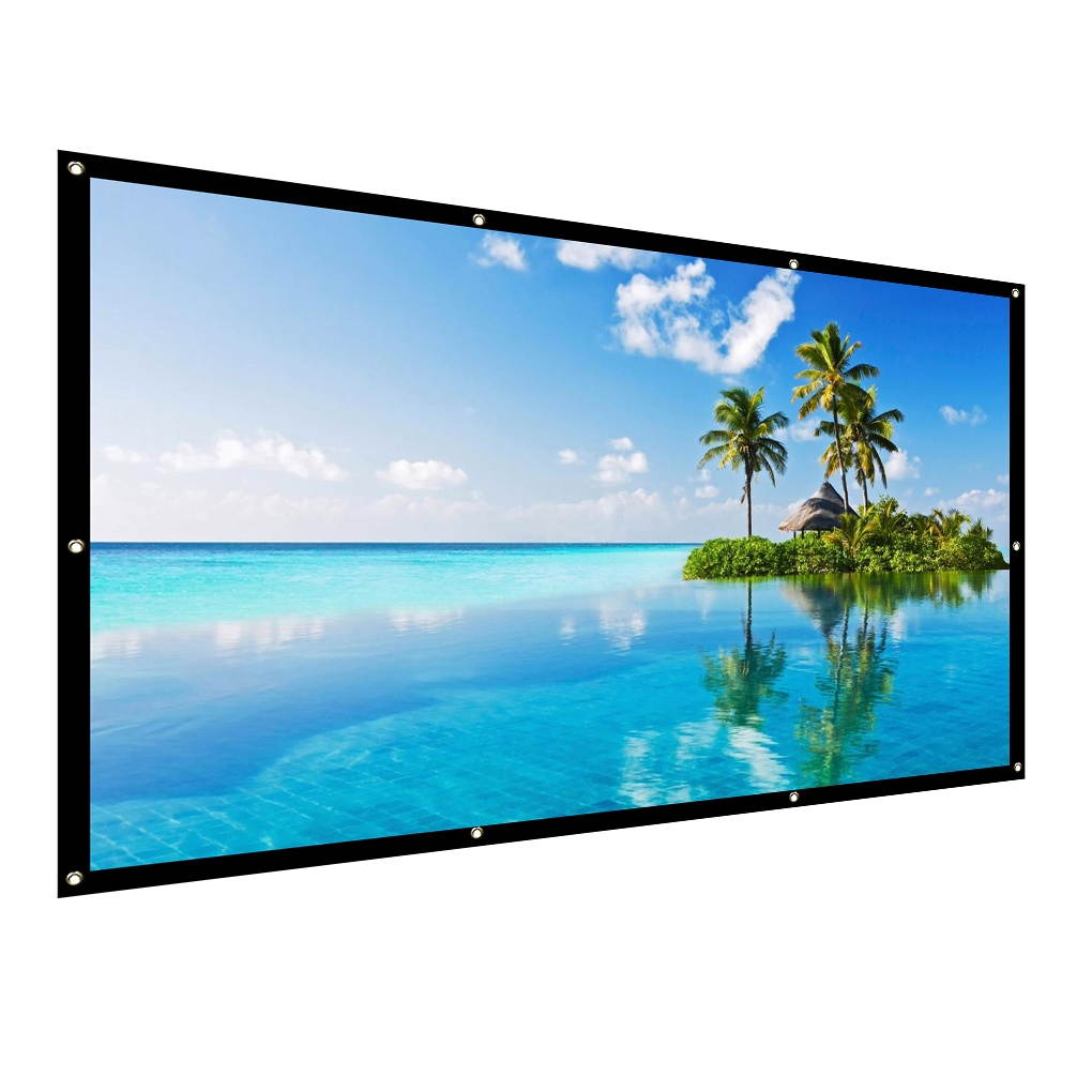 60-Inch External Projection Screen for 16: 9 Outdoor PVC Projector Screen 4: 3 Portable Projection Screen Suitable For Hdtv / Sports / Movies / Presentations 4:3