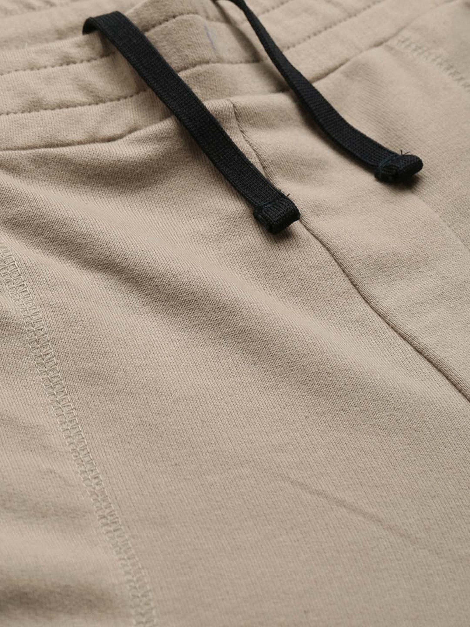 Slowave Beige Regular Fit Sweatshirt & Joggers Set