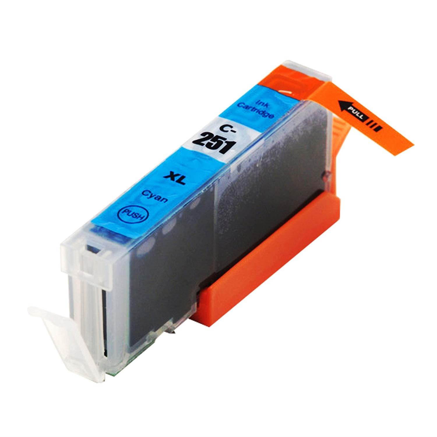 INK4WORK Compatible Ink Cartridge Replacement for Canon CLI-251XL CLI-251 XL for PIXMA MX722 MX922 iP7220 iP8720 iX6820 MG5420 MG5422 MG5520 MG5522 MG5620 (Cyan, 4-Pack)