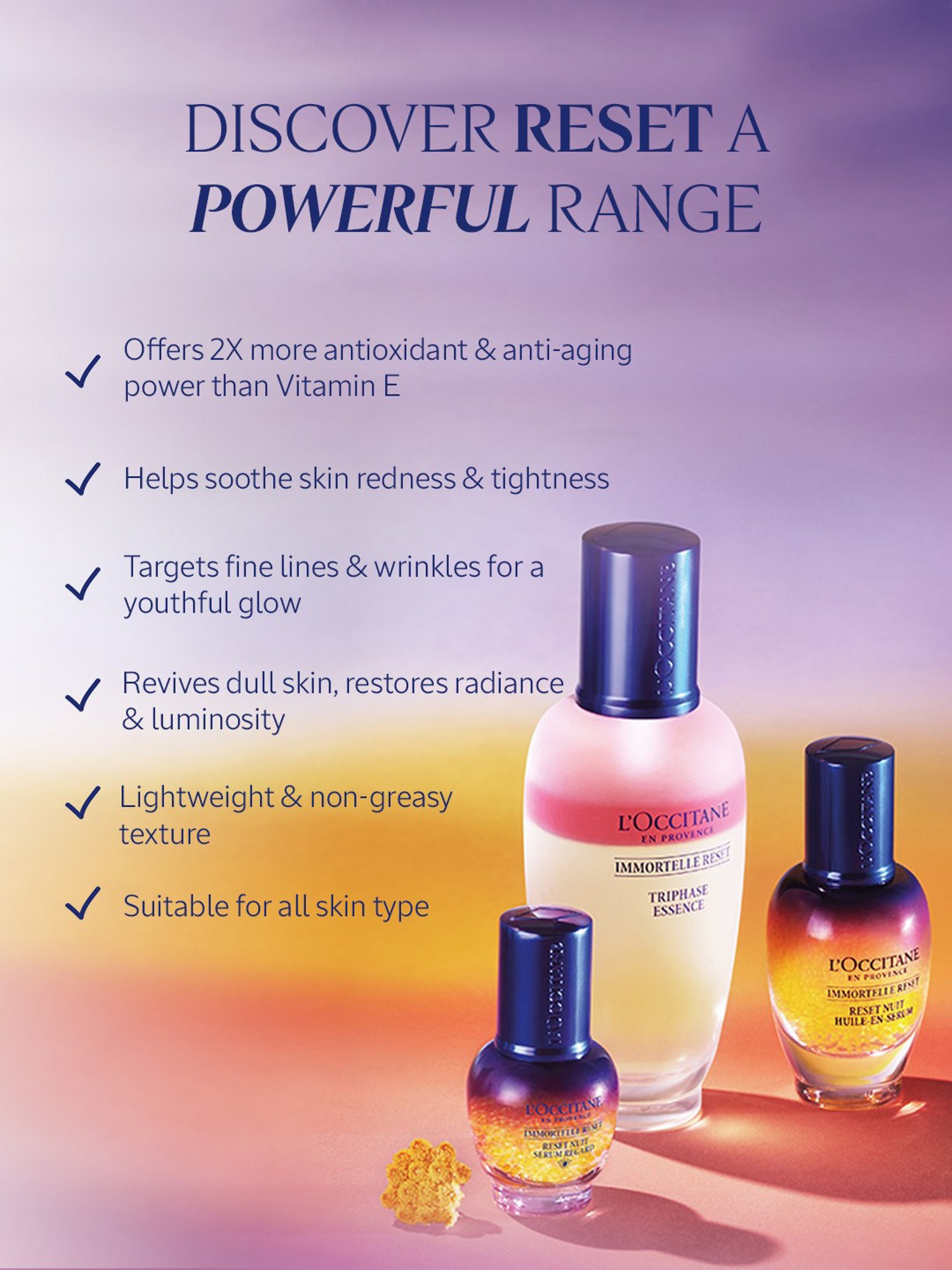 L'Occitane En Provence Mini Immortelle Reset Triphase Essence - 50 ml