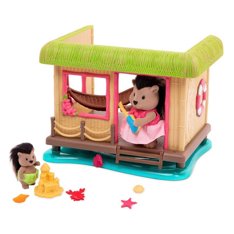 Li'l Woodzeez Miniature Playset with Accessories 15pc - Tiki Hut