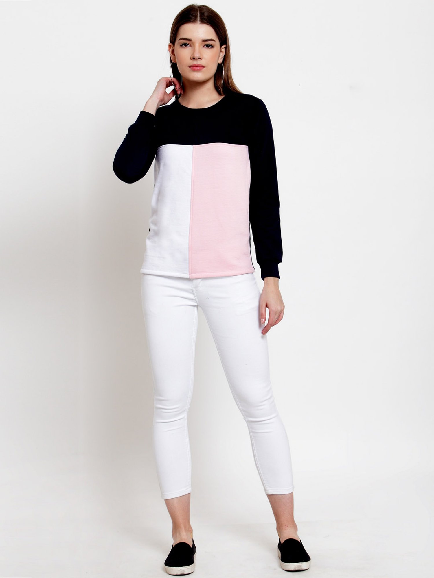 Belle Fille Multicolor Full Sleeves Sweatshirt