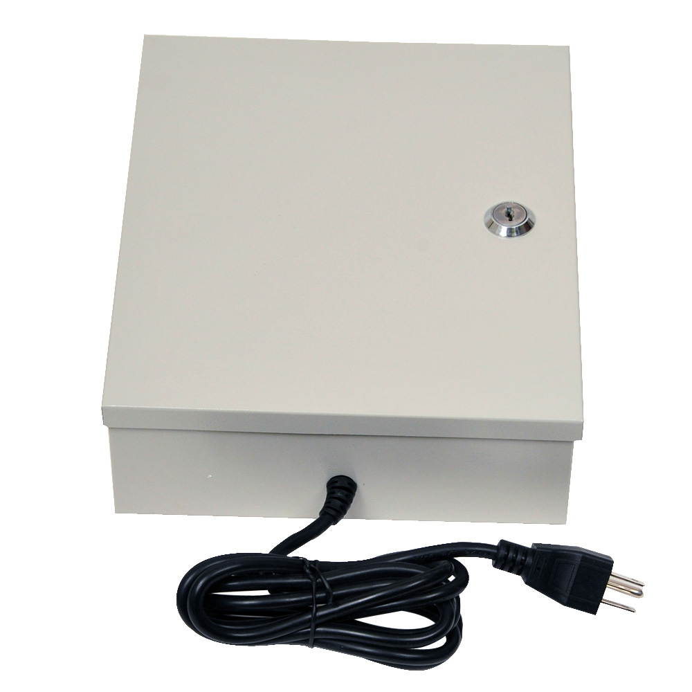 VideoSecu 9 CH 12V DC High Quality Regulated Distributed CCTV Security Camera Power Supply Box with Key Lock and Pigtail bpw
