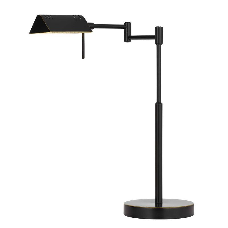 19.5" AdjusDesk Metal Clemson Pharmacy Swing Arm Desk Lamp (Includes LED Light Bulb) Dark Bronze - Cal Lighting