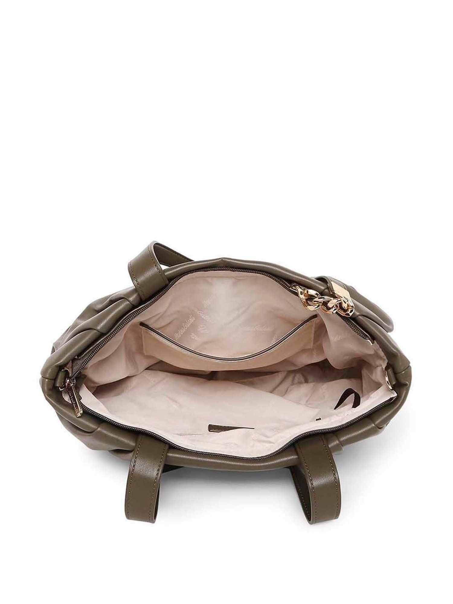 Marina Galanti Olive Solid Medium Tote Handbag
