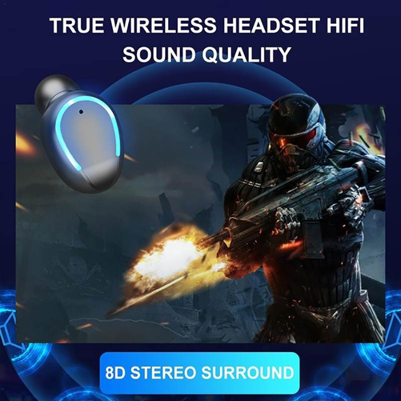 Earphones Bluetooth Wireless Headphones Sport In Ear TWS Gaming Headset Noise Cancel True Wireless Earbuds with Mic for Iphone Samsung Sony