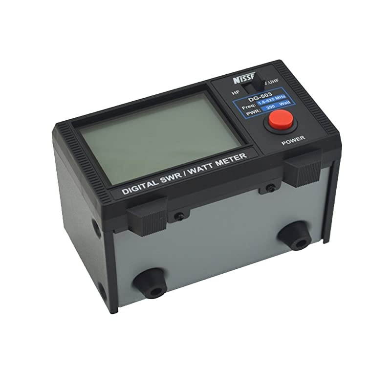 DG-503 Digital LCD 3.5" SWR/Watt Meter HF 1.6-60MHz & VHF/UHF 125-525MHz 1-200W for Two-Way Radio