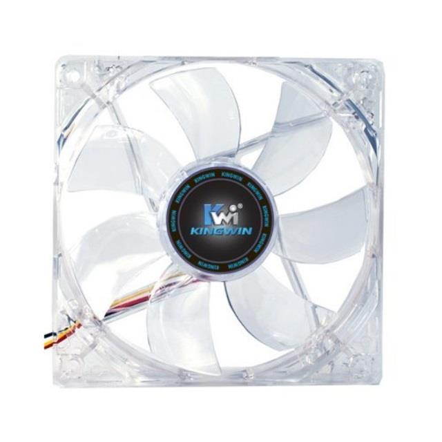 kingwin cfbl012lb blue led 120mm bearing case fan with 4 pin connector  new  retail  cfbl012lb
