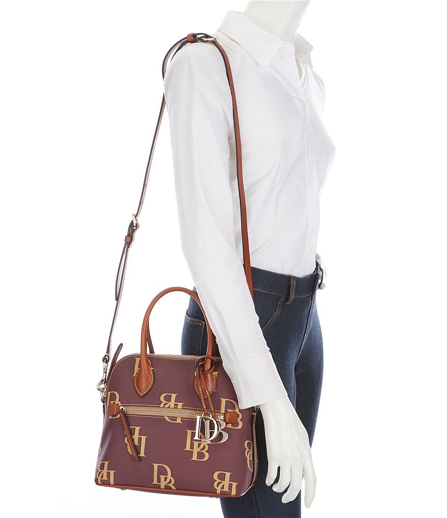 Dooney & Bourke Signature Monogrammed Collection Domed Satchel Bag
