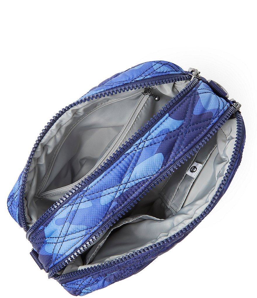 Baggallini Quilted Multi-Compartment Double Zip Crossbody Bag