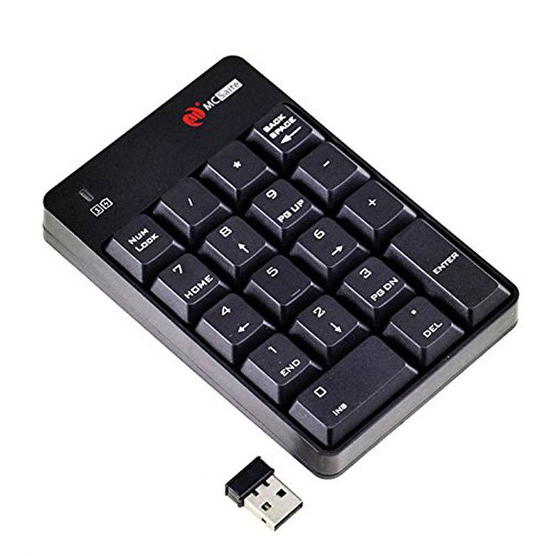 18 Keys Wireless Mini USB Number Pad Keyboard with 2.4G Numeric USB Receiver for Laptop Desktop PC