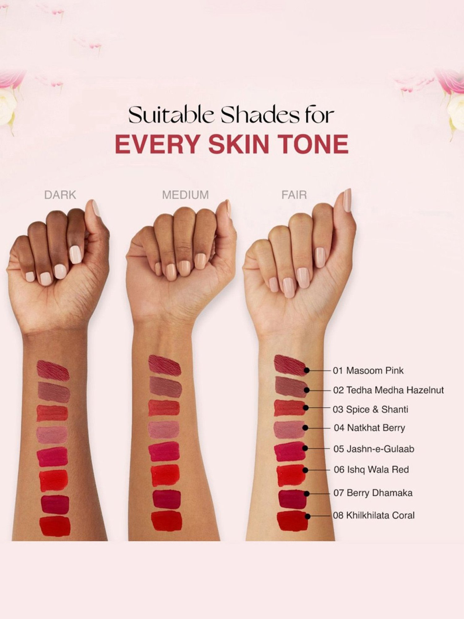 Nourish Mantra Creamy Matte Liquid Lipstick with SPF 15 Muted Magic - Pack of 4