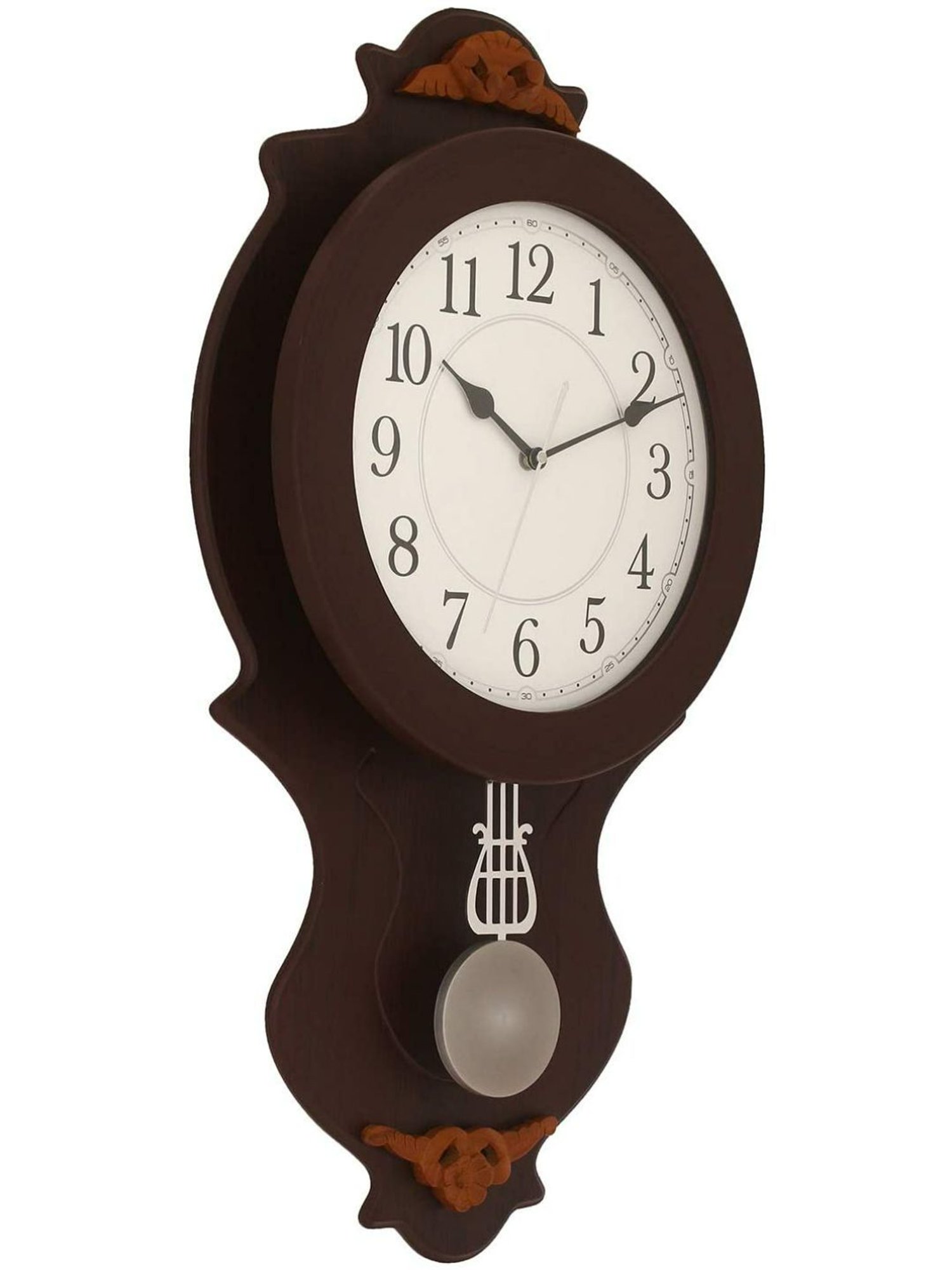 CHRONIKLE Vertical Rosewood Brown Wood Wall Clock