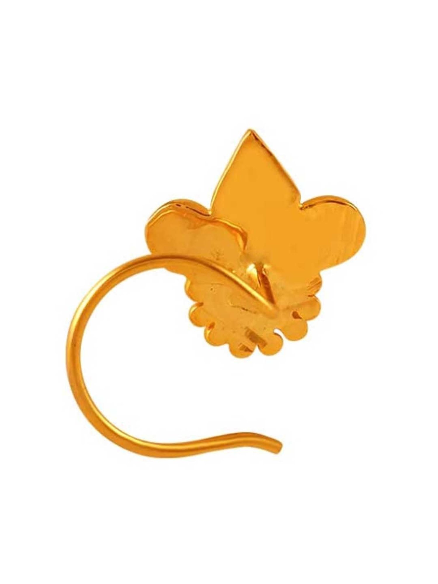 P.C. Chandra Jewellers 14k Gold Simple Nosepin