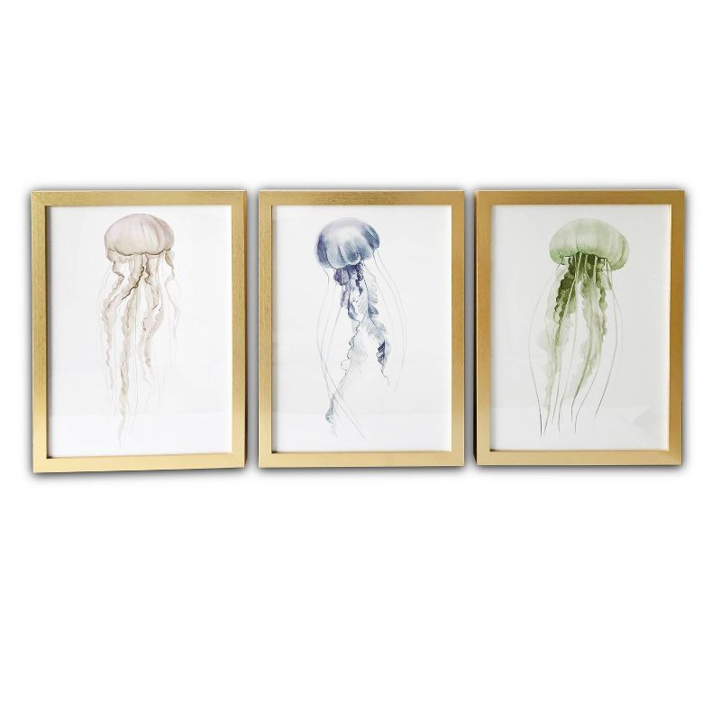 (Set of 3) 16" x 20" Jellyfish Framed Wall Canvas - Gallery 57
