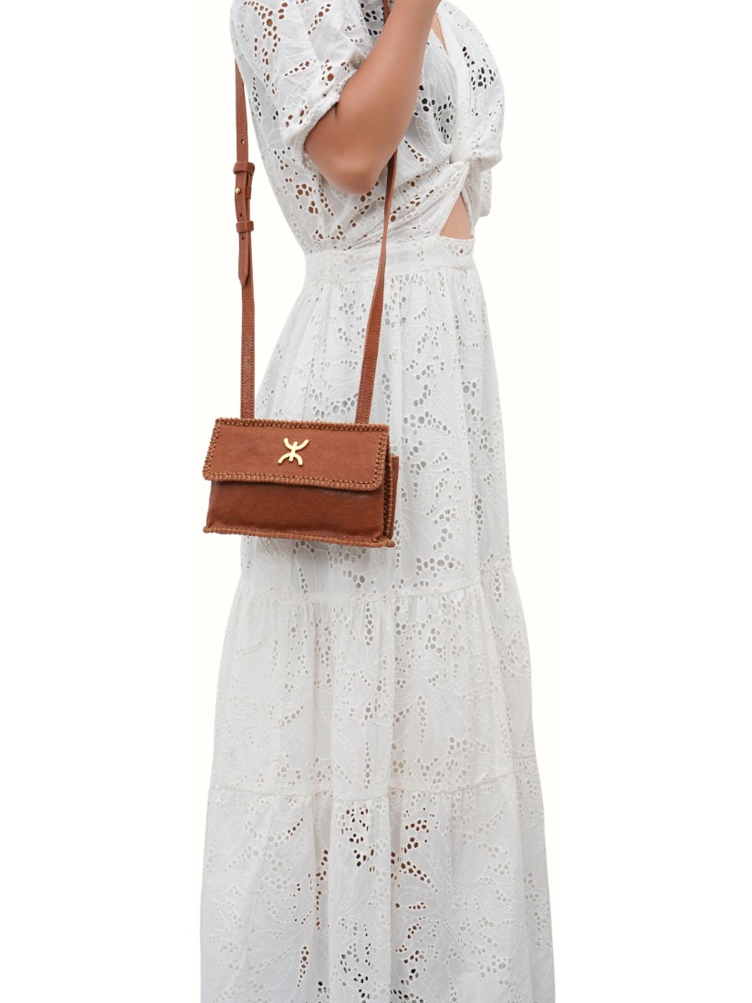 Hidesign SAHARA Tan Textured Medium Sling Handbag