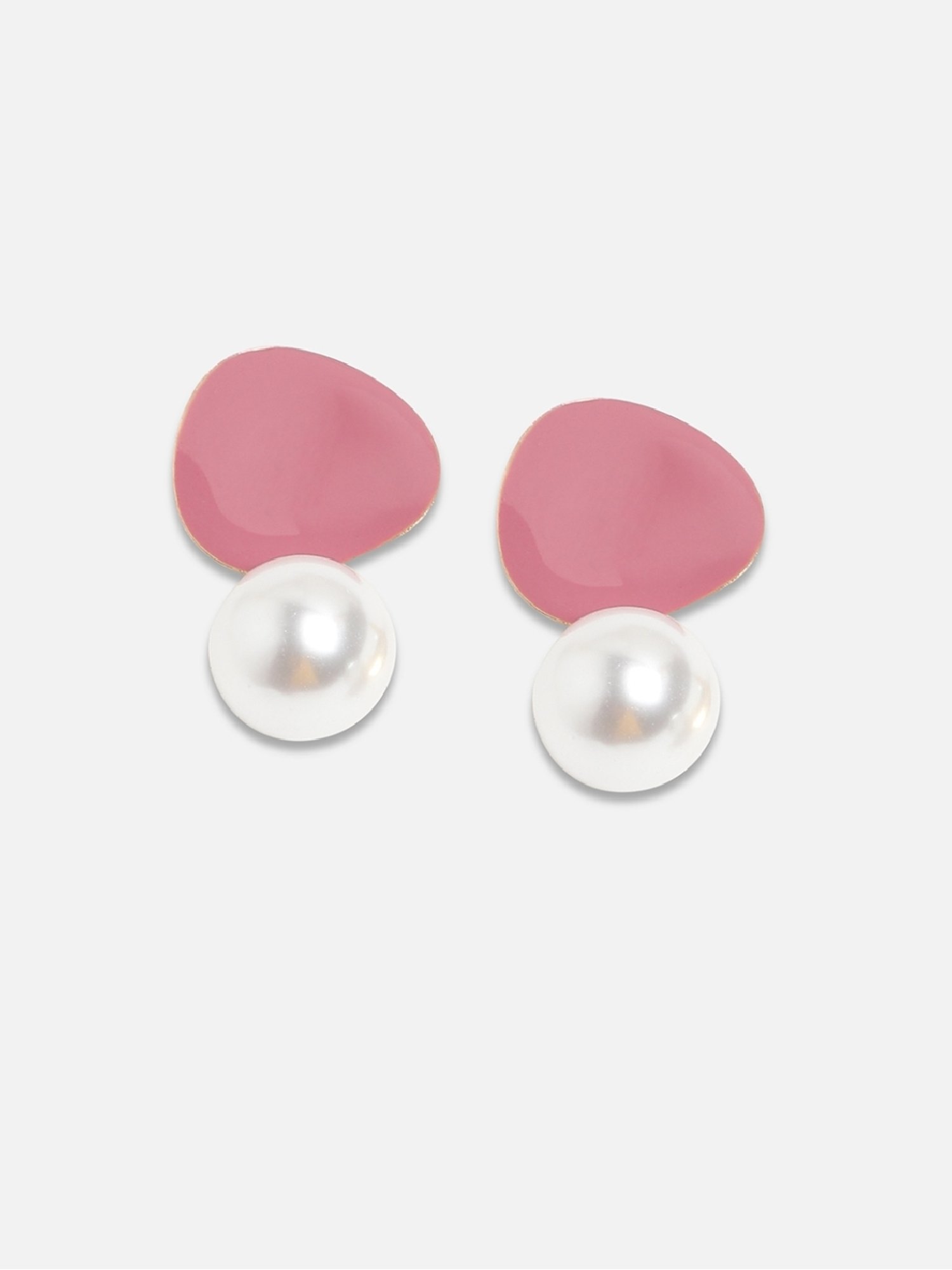 Sohi Women's Dewdrop Gala Drop Earrings  Blush Pink