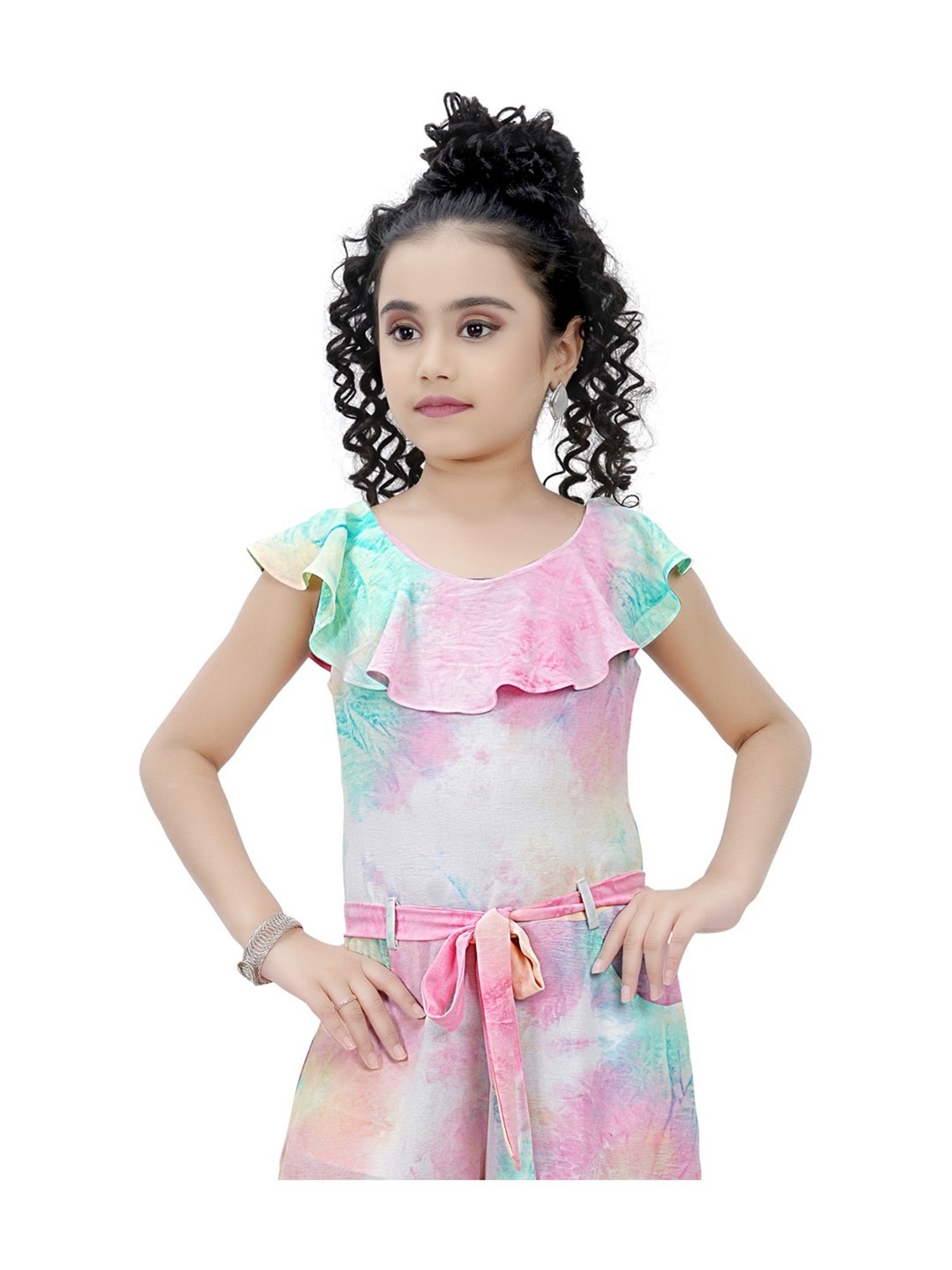 Tiny Girl Pink & Blue Over Dyed Jumper Dress