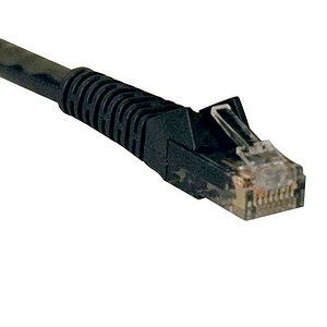 TRIPP LITE N201-001-BK 1 ft. Gigabit Snagless Molded (UTP) Ethernet Cable (RJ45 M/M)