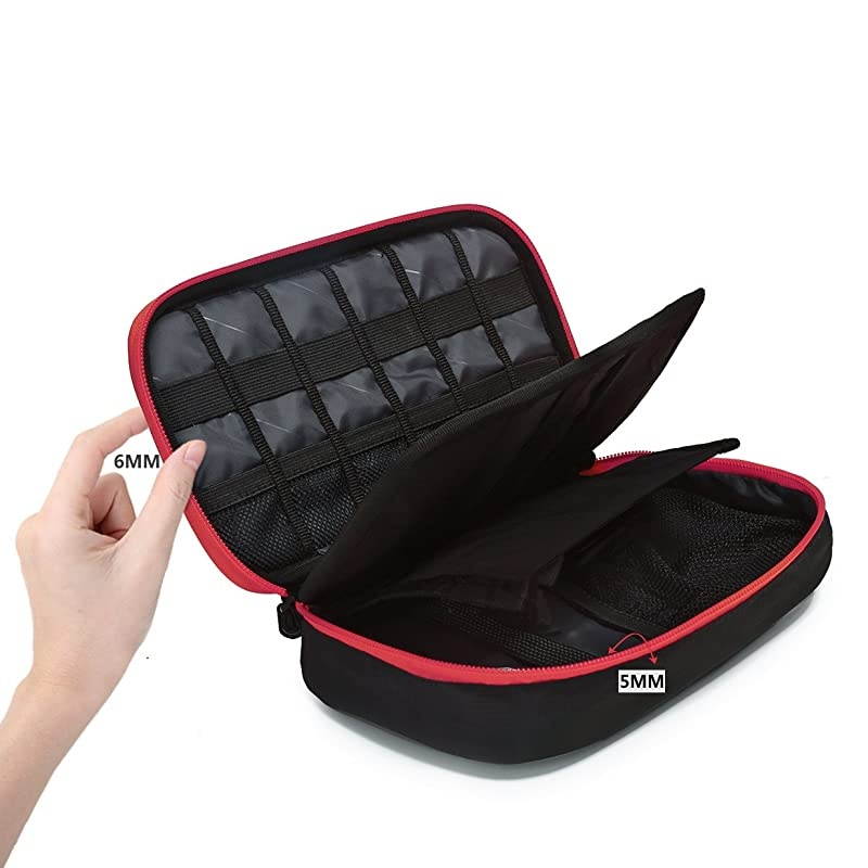 Electronic Organizer Travel Cable Organizer Bag Portable Electronic Accessories Bag for Cable USB Black