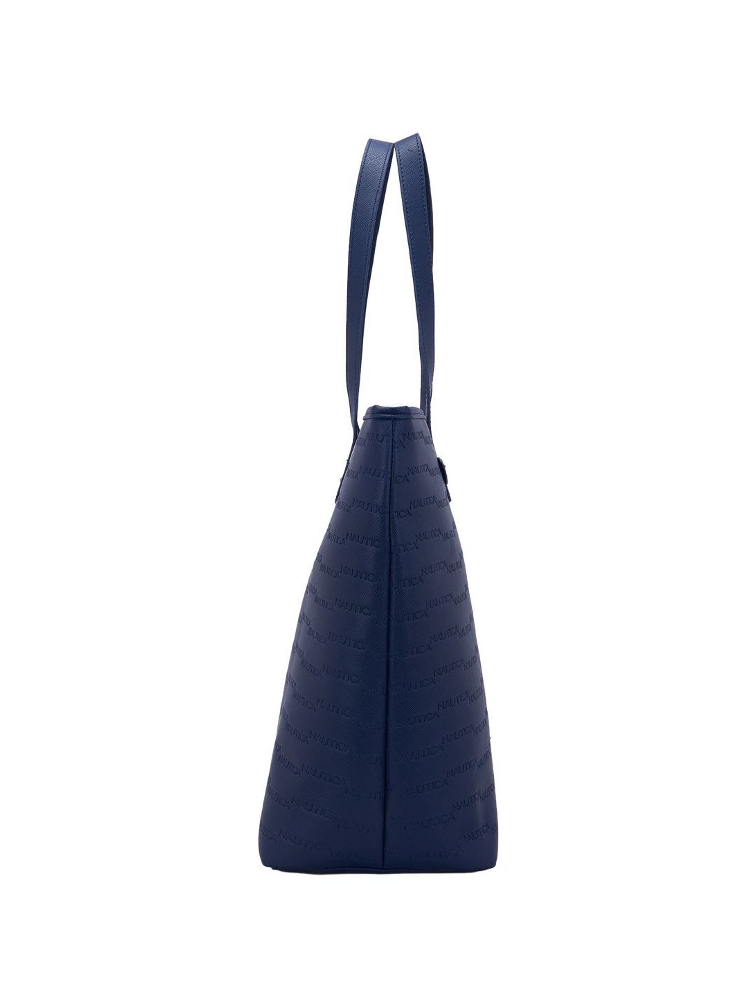Nautica Navy Blue Solid Medium Tote Handbag