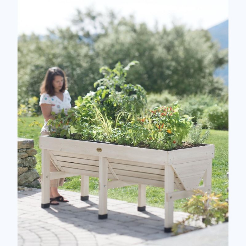 VegTrug Elevated Patio Garden, Whitewash - Gardener's Supply Company