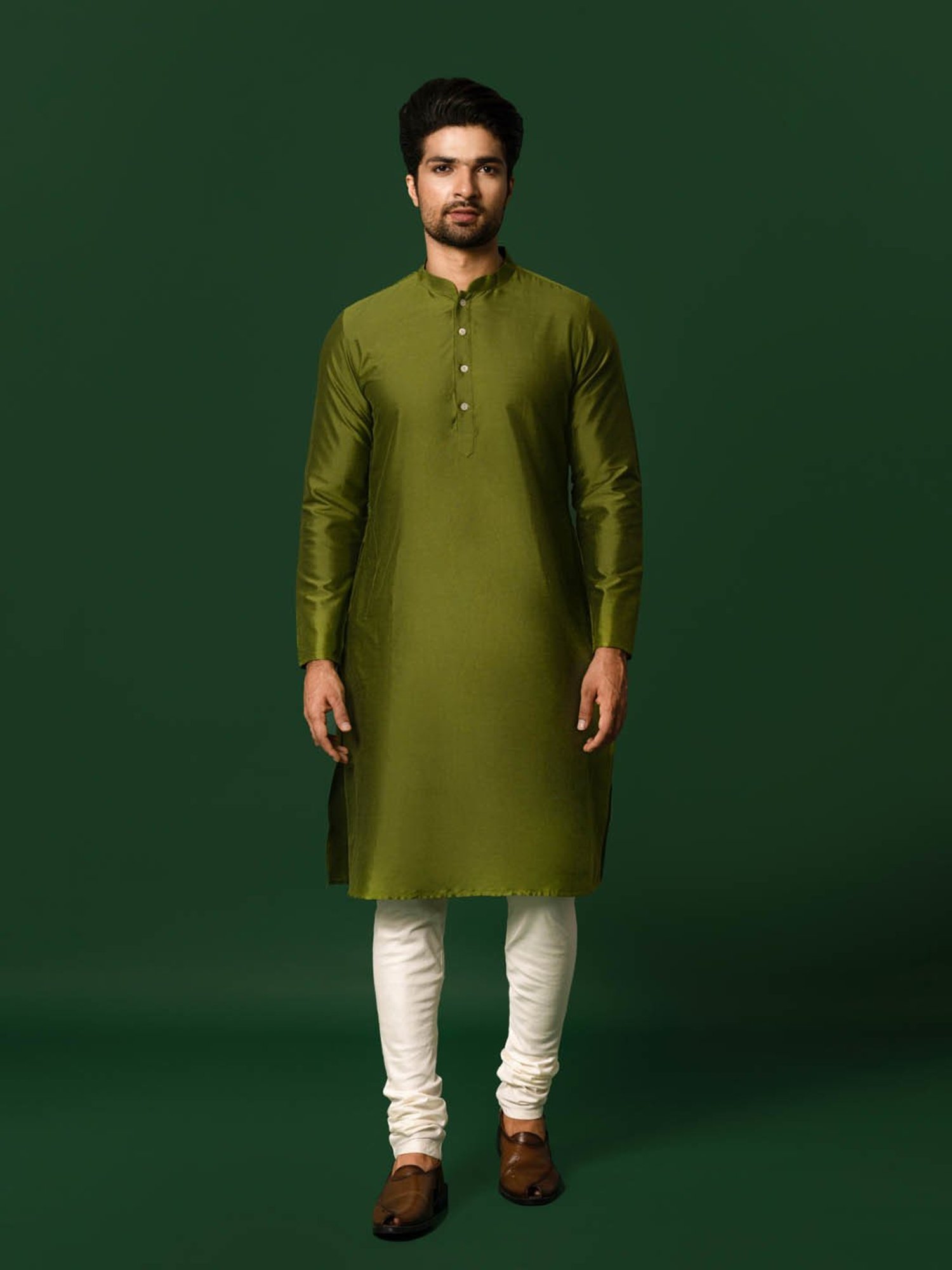 Sanwara Sea Green & White Cotton Regular Fit Chikankari Kurta Bottom Set