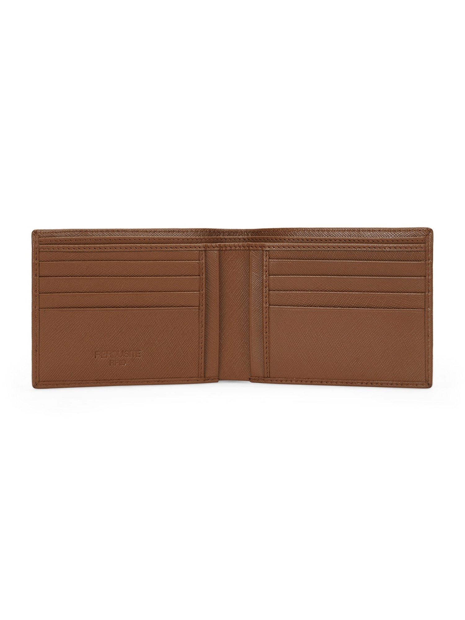 PERQUISITE Brown Casual Leather Bi-Fold Wallet for men