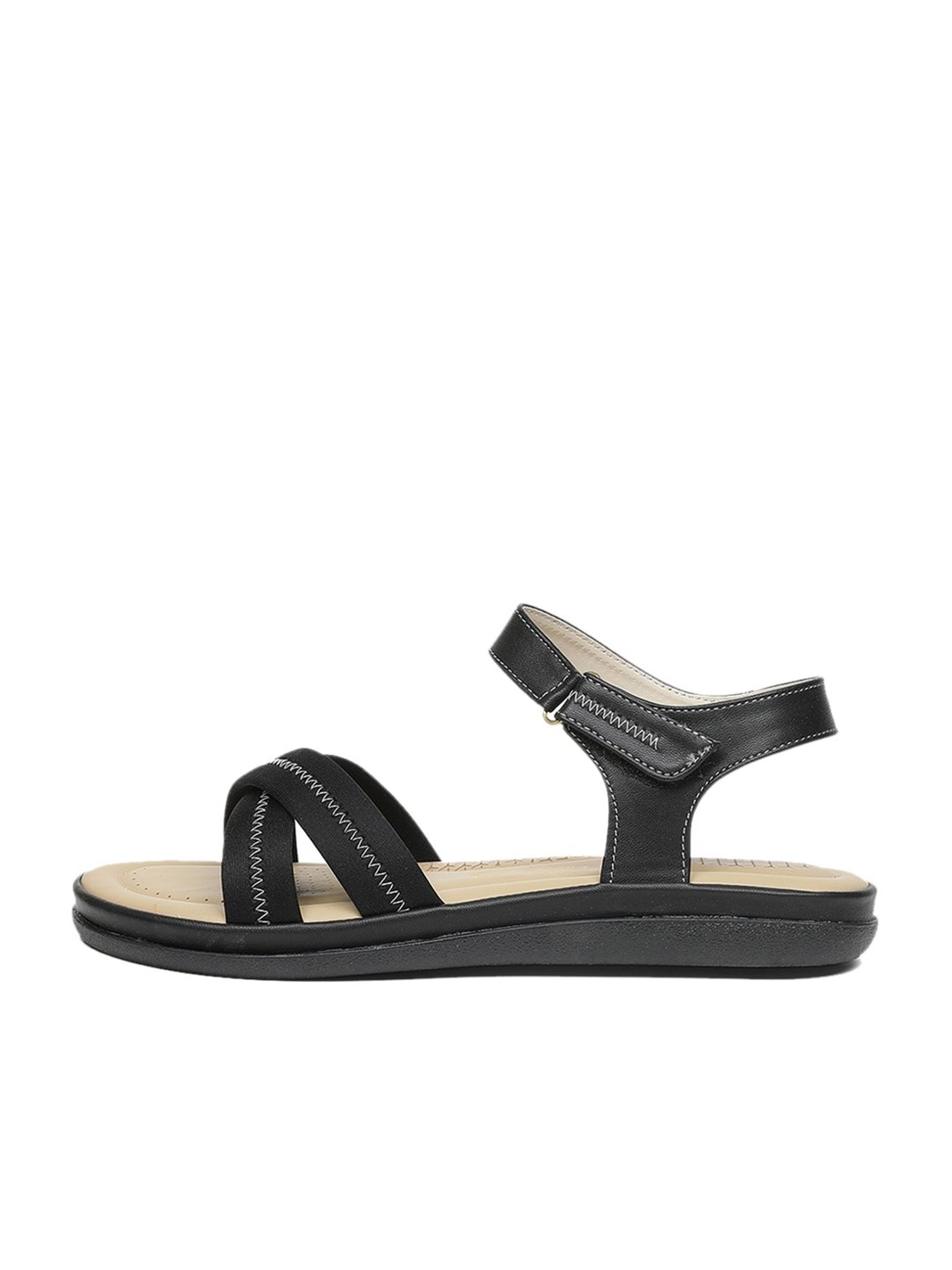 Bata Women's Black Ankle Strap Sandals