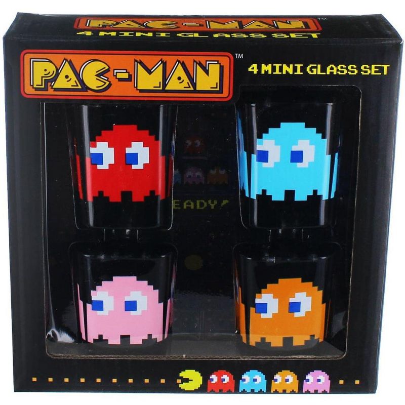 Just Funky Pacman Square Molded Shot Glasses Set of 4