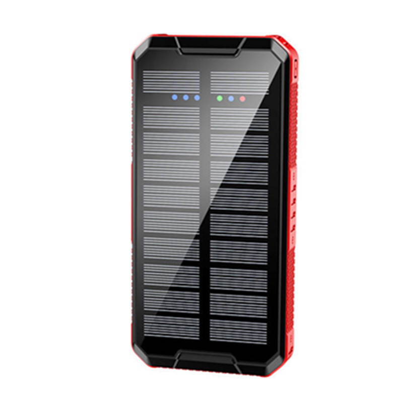 900000mAh Waterproof Solar Wireless Power Bank With 2USB Outputs,LED Flashlight External Battery Backup For All Type Phones