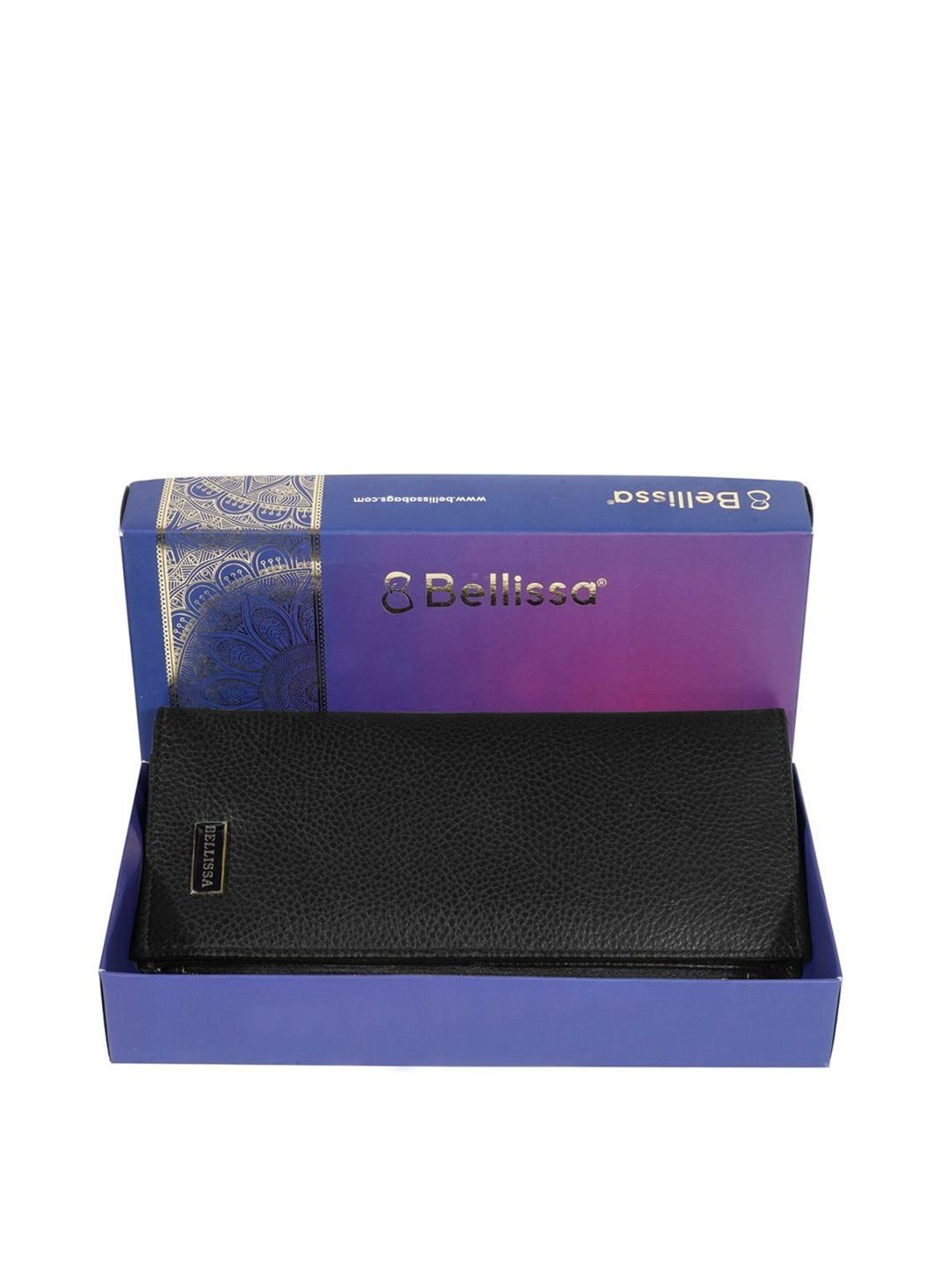 Bellissa Black Solid Premium Bi-Fold Wallet for Women
