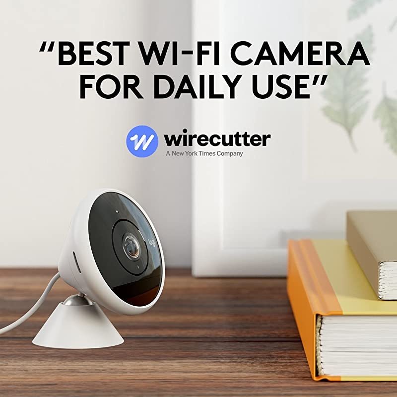 Circle 2 Indoor/Outdoor Wired Home Security Camera Works with Alexa, HomeKit and Google, with Easy Setup, 1080p HD, 180&deg; Wide-Angle, Night Vision, 2-Way Talk, Alerts, Free 24-Hours Storage