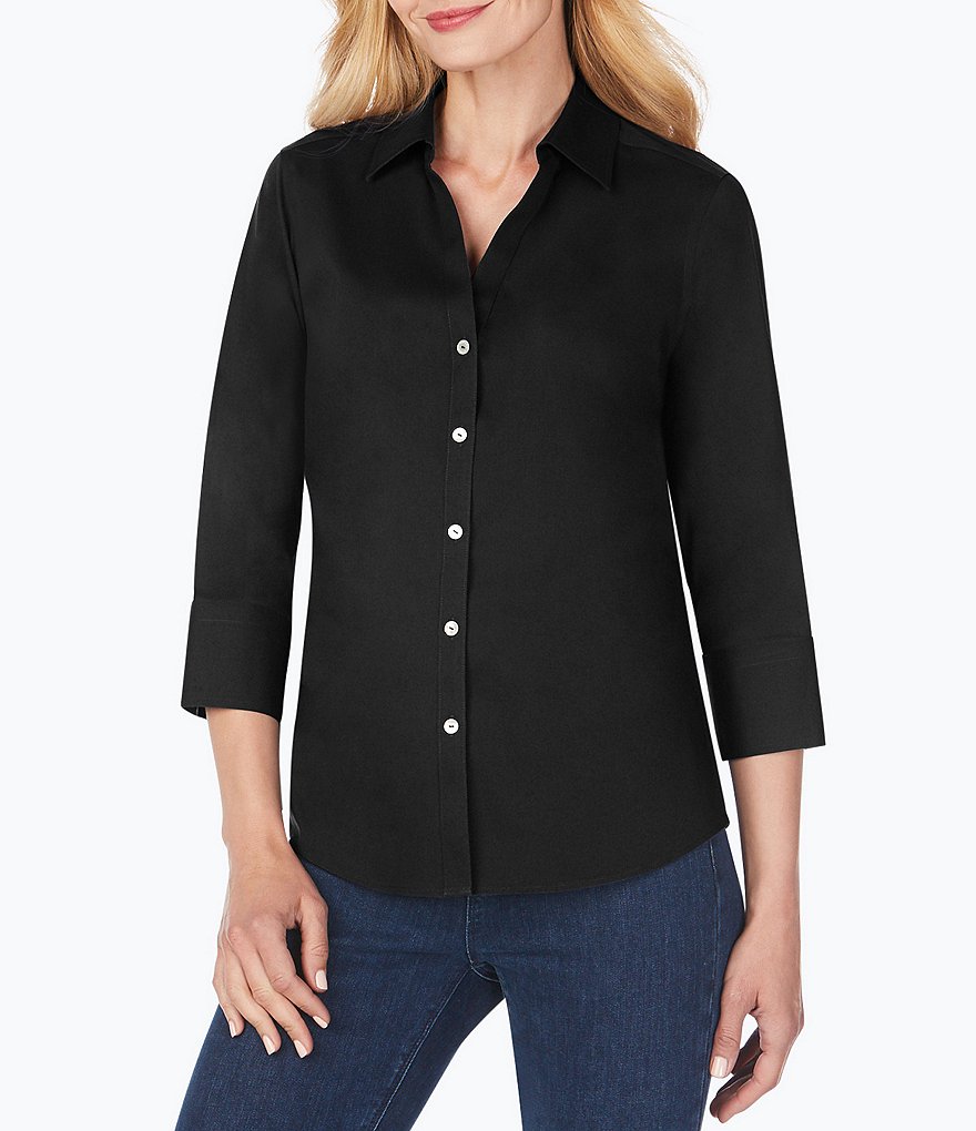 Karyn Seo Hazel Lattice Lace Linen Top