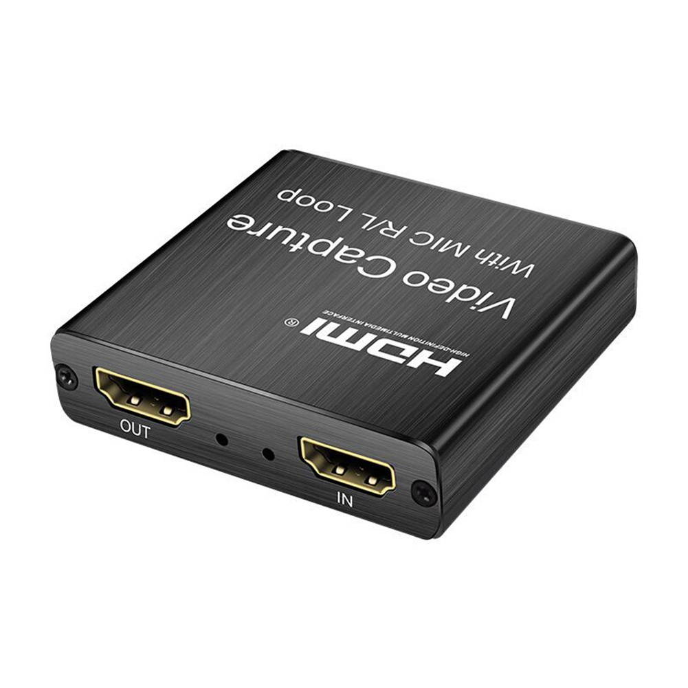 60hz HDMI Video Capture Card Portable For Live Streaming Game Recording With Mic