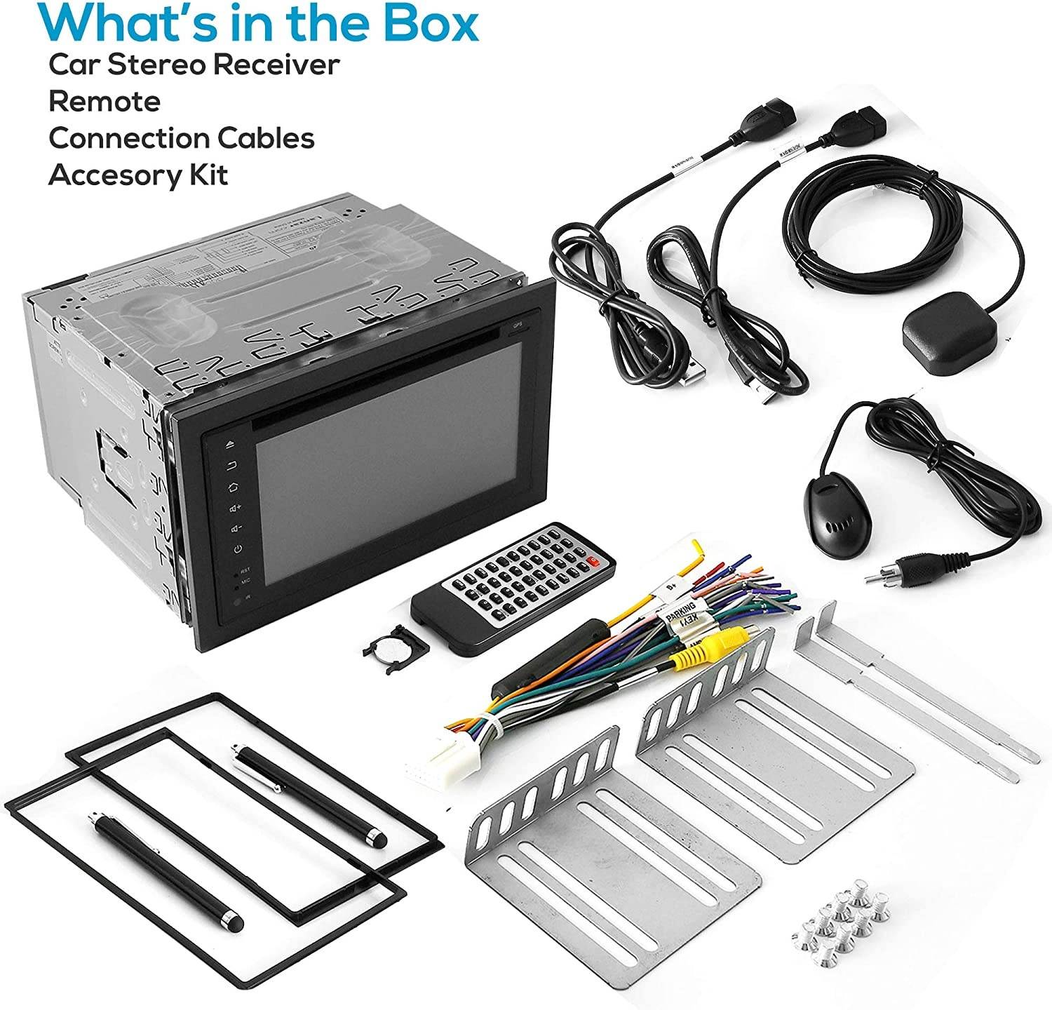 Premium Lanzar Android 6.5" Double Din Bluetooth Widescreen Car Stereo Receiver, Headunit, Touchscreen Tablet Style Display, Wi-Fi Web Browsing, App Download, GPS, HD 1080P Support, SD/USB (SDAND620)