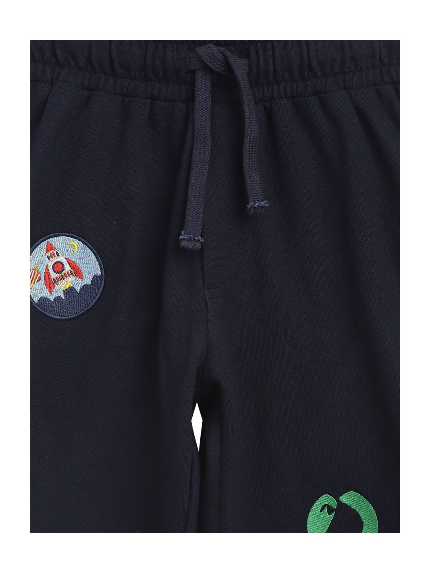 Li'l Tomatoes Boys Navy Embroidered Trackpants