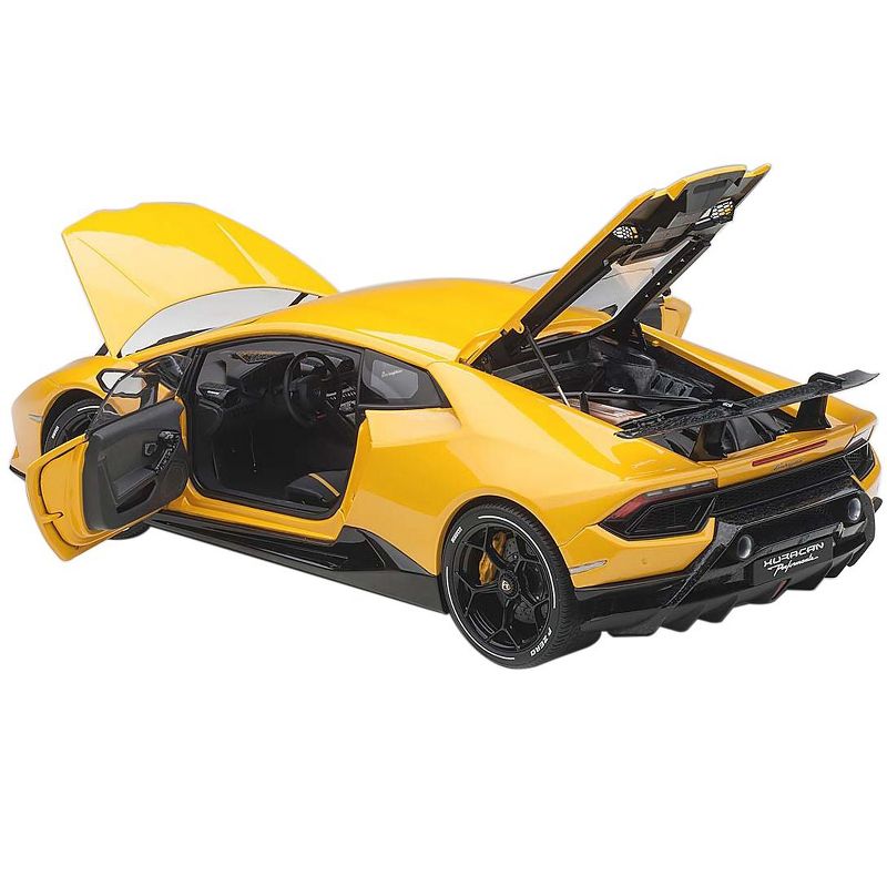 Lamborghini Huracan Performante Giallo Inti / Pearl Effect Yellow with Black Wheels 1/18 Model Car by Autoart