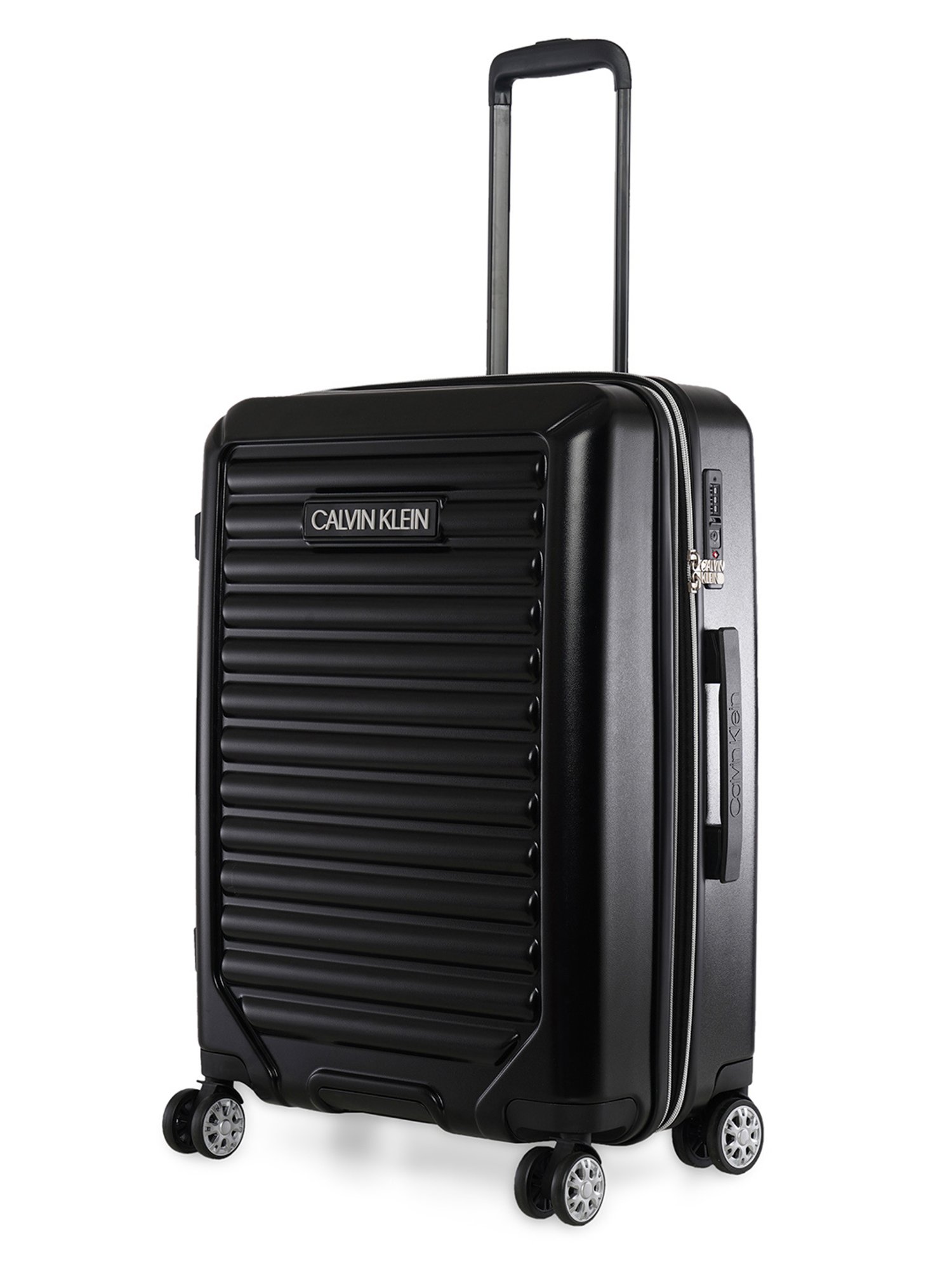 Calvin Klein Odyssey Black ABS Hard Medium Trolley - 24 cms