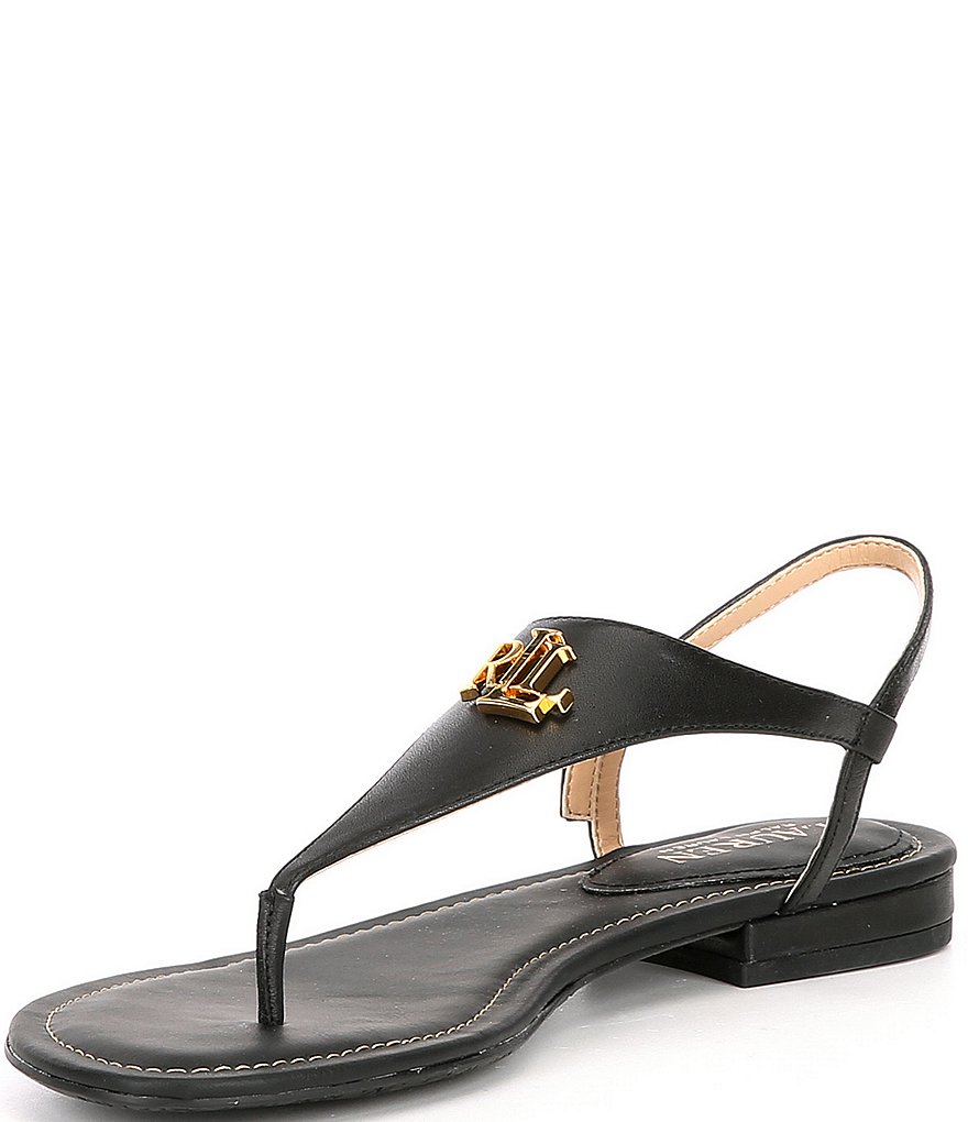 Lauren Ralph Lauren Ellington Logo Leather Sandals