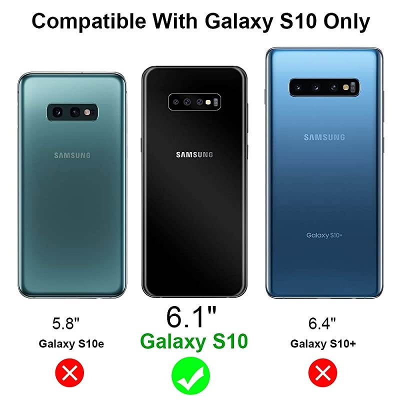 Upgraded Samsung Galaxy S10 Battery Case Qi Wireless Charging Compatible, 4700mAh Slim Rechargeable Extended External Charger Case Compatible Samsung Galaxy S10 (2019)-(6.1 Inches Black)