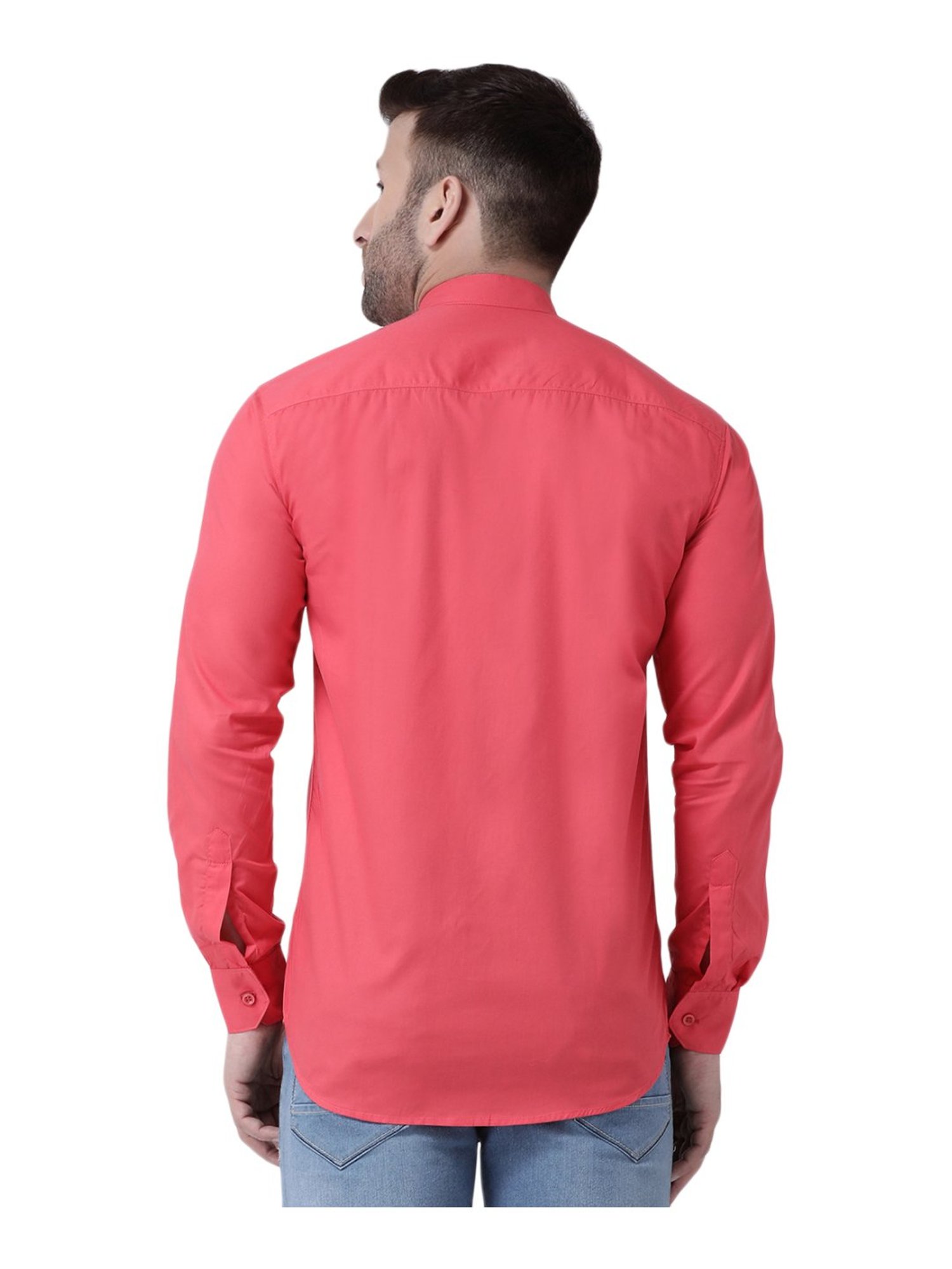 Hang Up Red Cotton Slim Fit Shirt