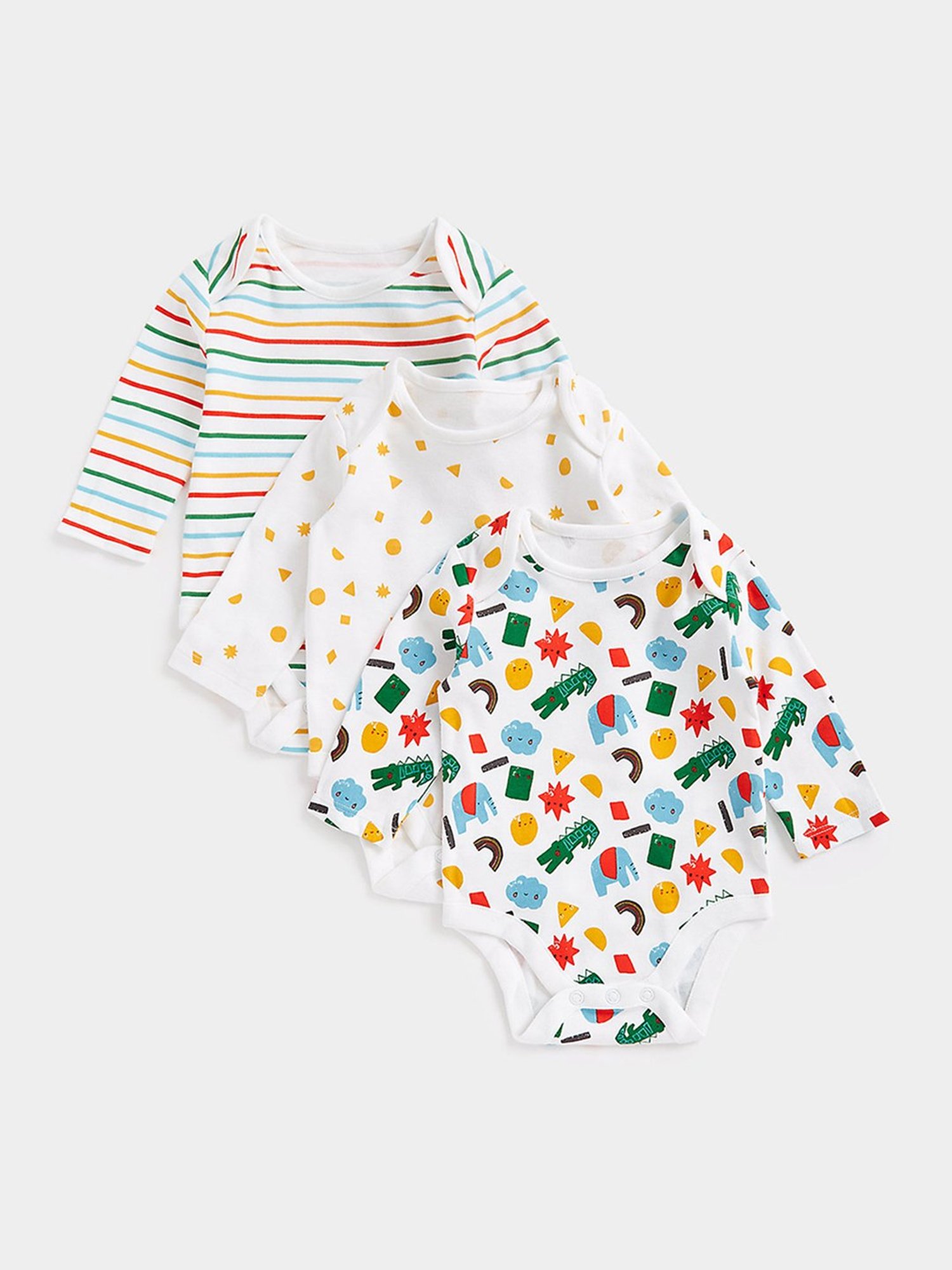 Ed-a-Mamma Baby Pink & White Printed Bodysuit (Pack Of 2)