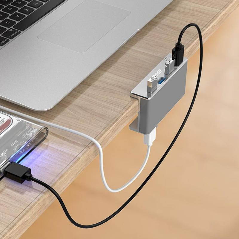 USB Hub High Speed Display 4 Ports USB 3.0 Usb Splitter for Desktop Laptop PC Computer Adjustable Clip Design