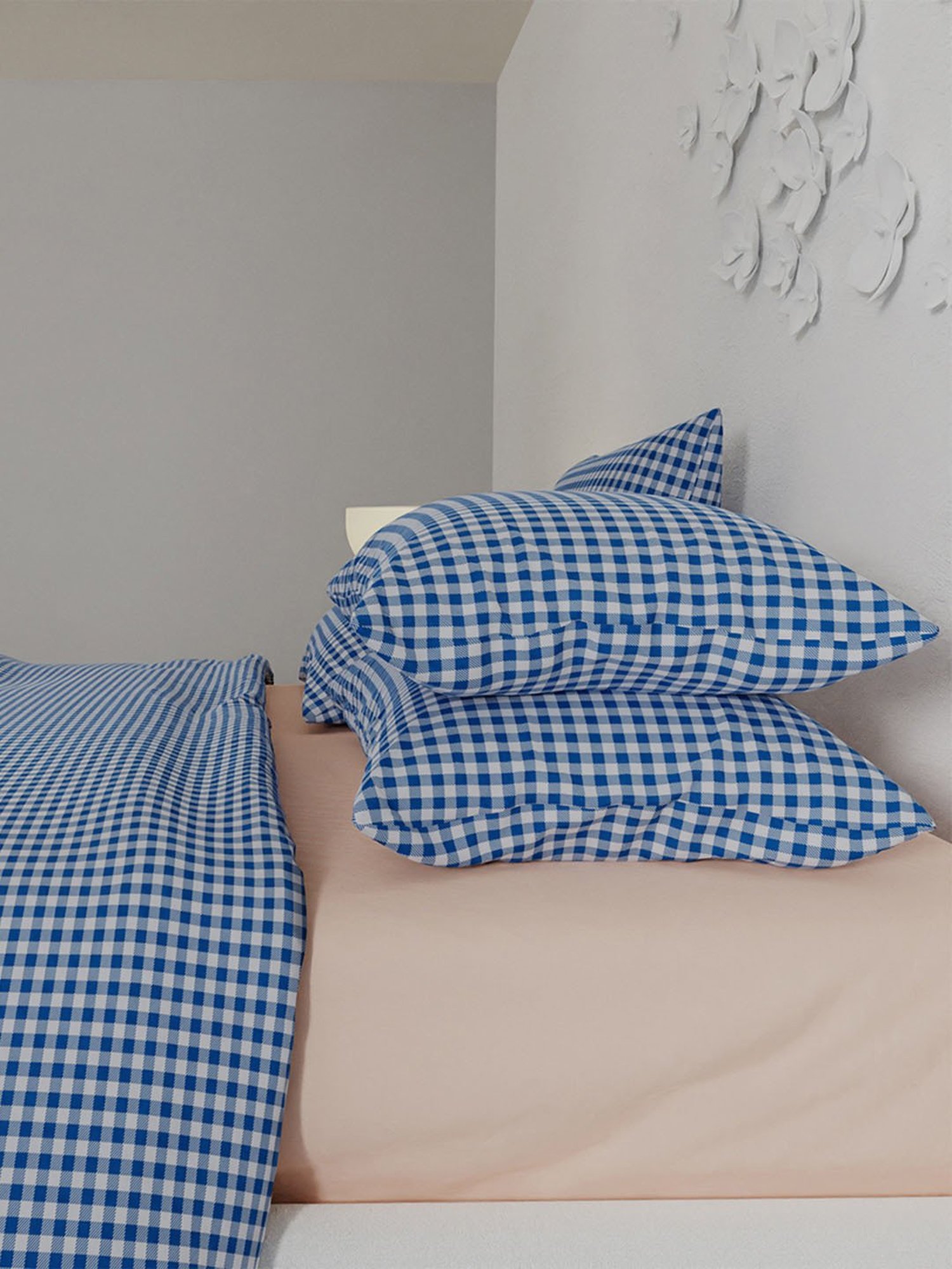 Stoa Paris Urbain Geometric Blue 230 TC Microfibre King Duvet Cover with 4 Pillow Covers