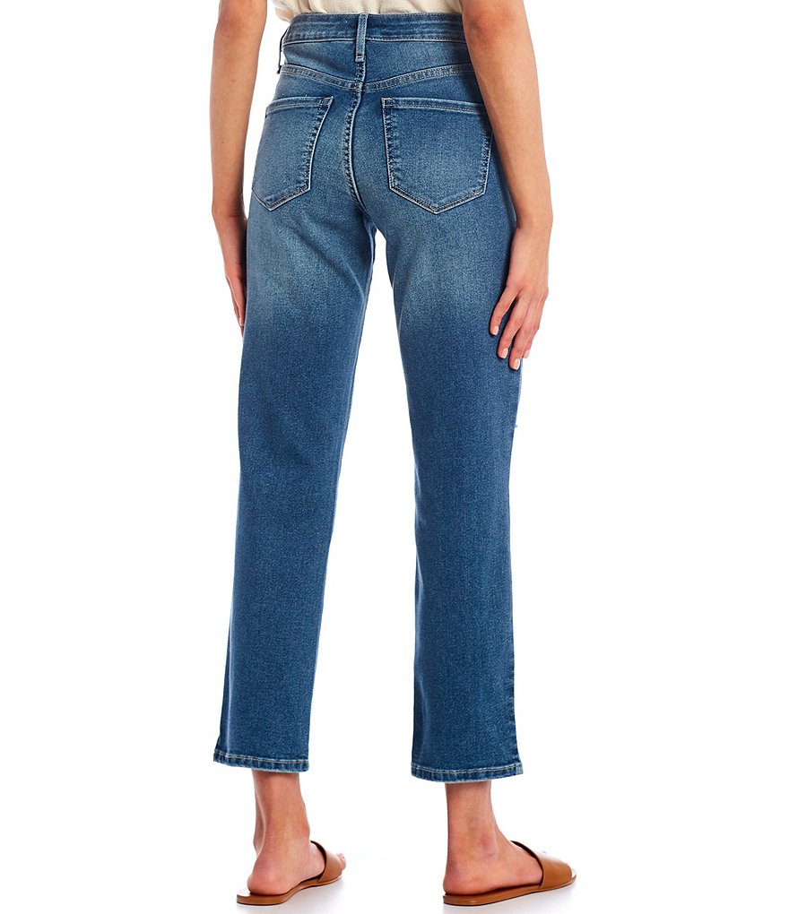 Celebrity Pink Shadow Knee Mid Rise Straight Jeans