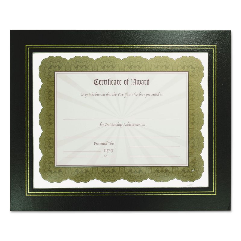 Nudell Leatherette Document Frame 8-1/2 x 11 Black Pack of Two 21202